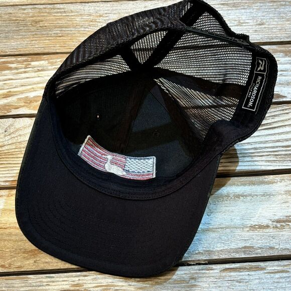 Dirty Duck Coffee Co Snapback Black Multi-Camo Baseball Hat Cap American Flag - Picture 6 of 7